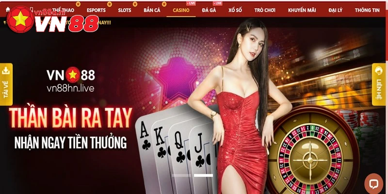 Casino Vn88 là sảnh game trực tuyến nổi bật