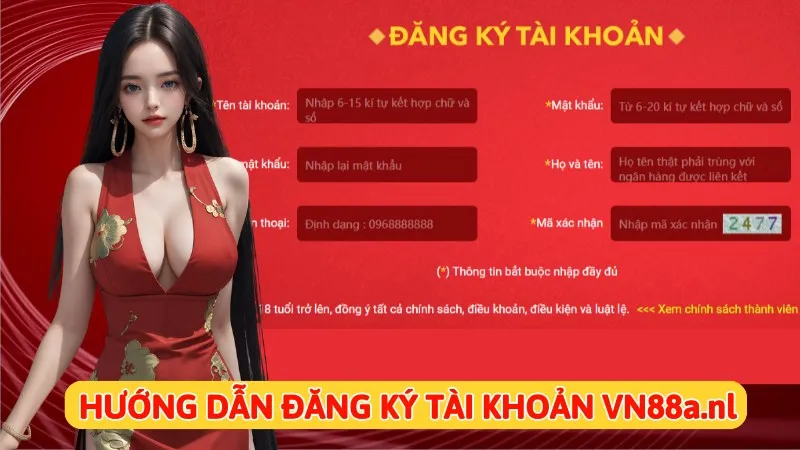 Hướng dẫn đăng ký nhanh tài khoản tại Vn88