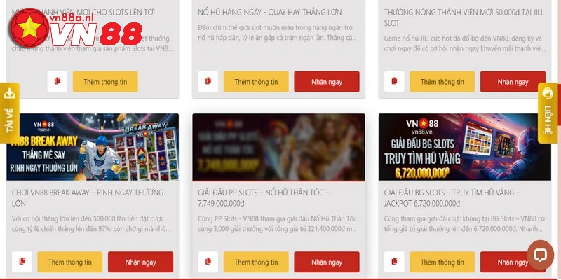 Thưởng nóng thành viên mới 50,000 đ tại JILI Slot VN88